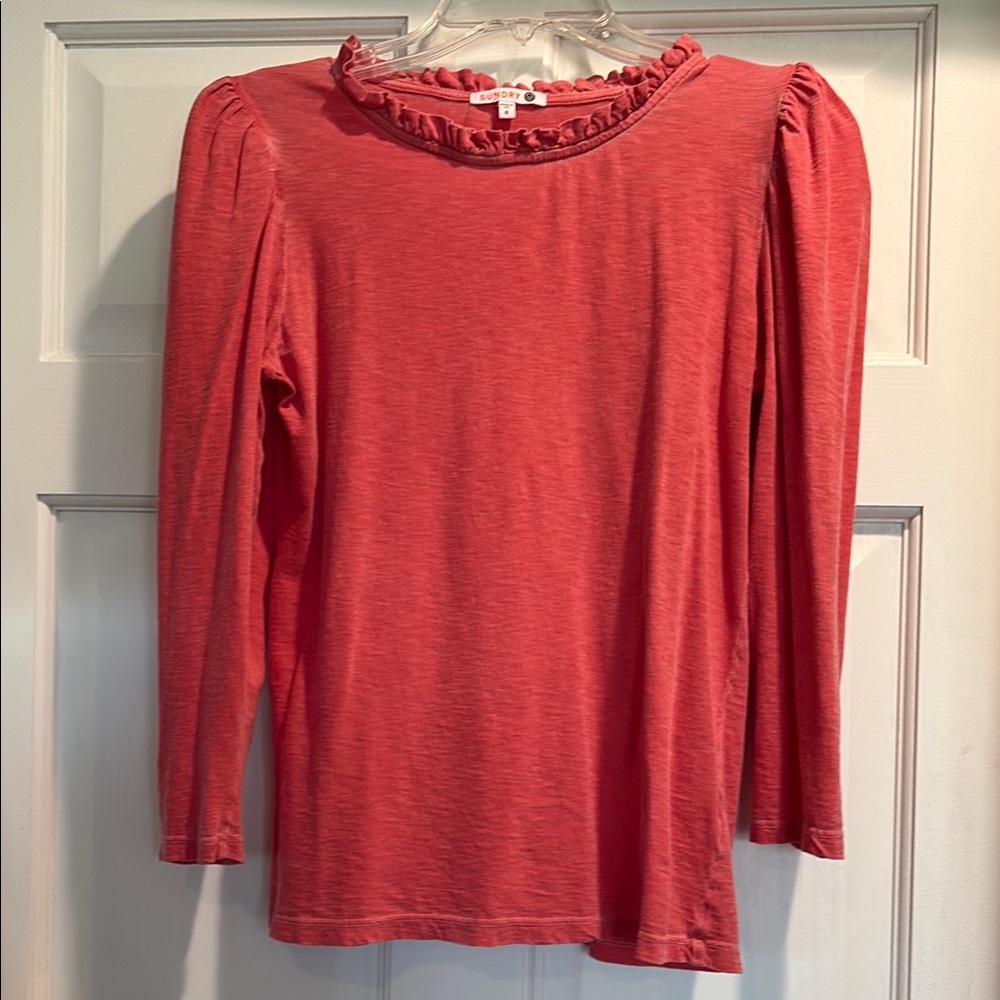 Sundry Ruffle Neckline Top - Picture 4 of 5